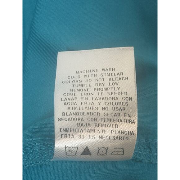 Cherokee Pro Flexibles, Womens Medical Scrub Top Size 3XL, Color Teal, V-Neck - Picture 7 of 9